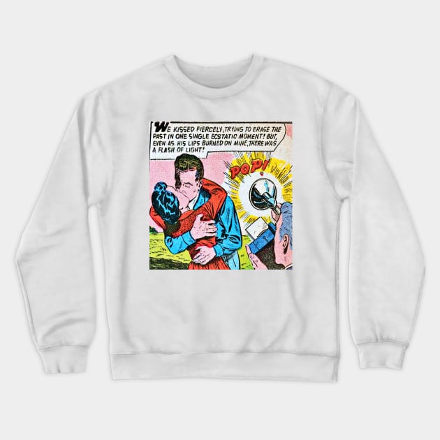 Comic Fierce Kiss with a Pop Crewneck Sweatshirt by Comic Dzyns